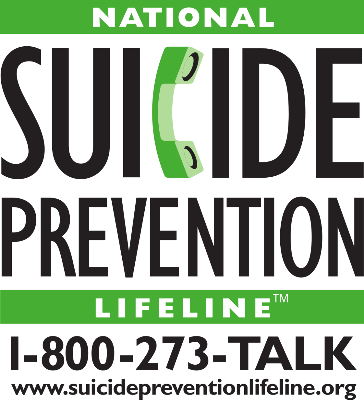 National Suicide Prevention Lifeline (1-800-273-TALK) poster
